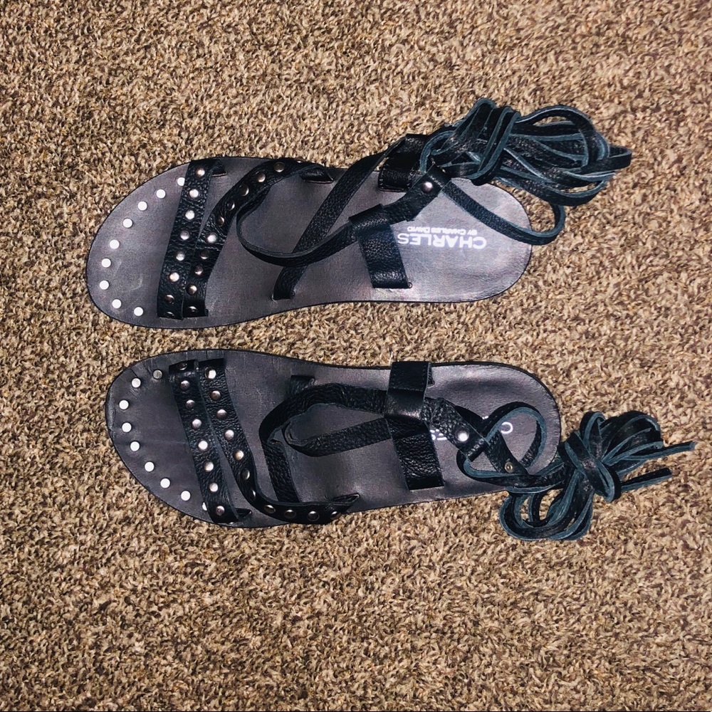 Leather gladiator sandals